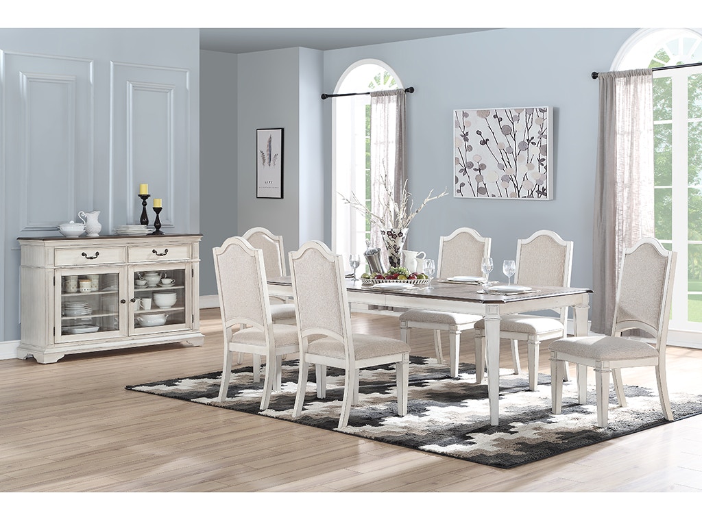 New Classic Anastasia RECTANGLE DINING TABLE + 4 CHAIRS DH1731T4C