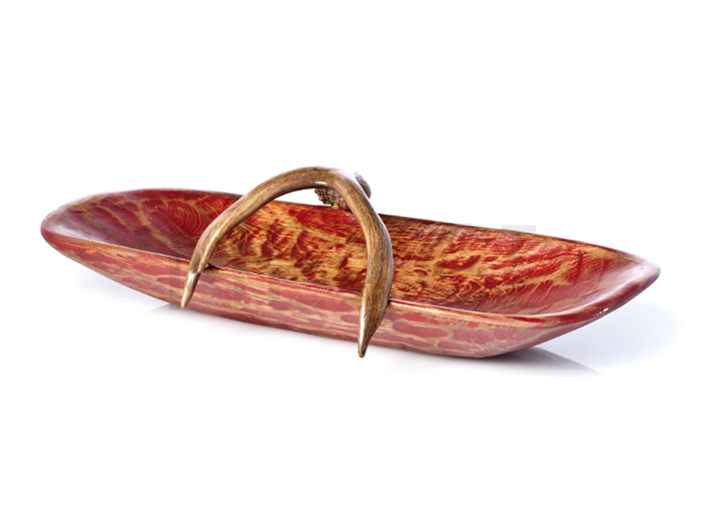 Mexican Country Imports Antler Bowl - Red Light ABRL