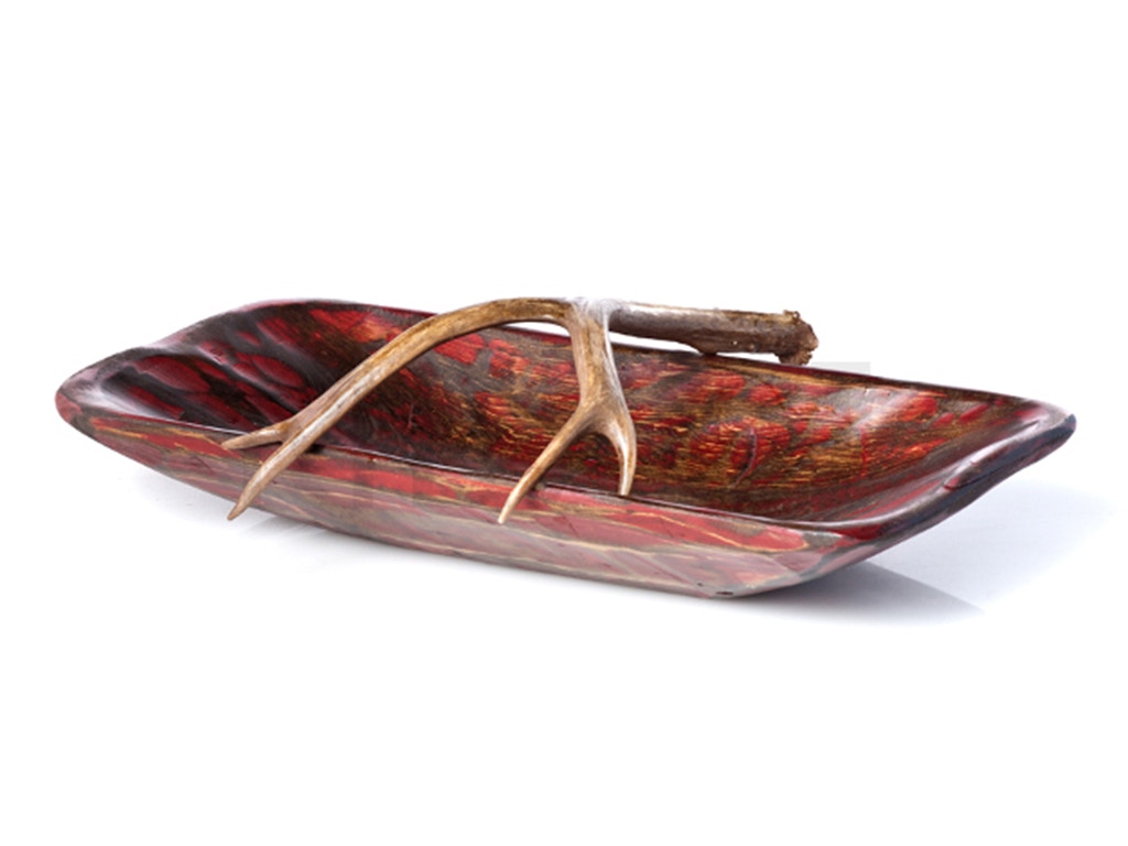 Mexican Country Imports Antler Bowl - Red ABR