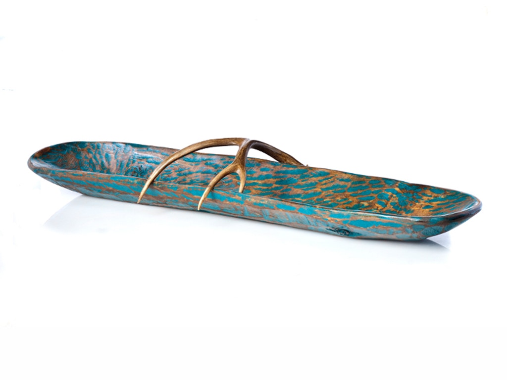 Mexican Country Imports Antler Metro Bowl - Turquoise AMBT