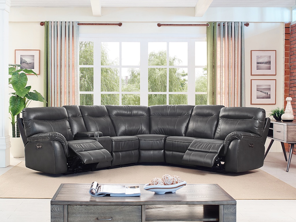 New Classic ATLAS 6 Piece Power Sectional -P2 LAF, P2 RAF, P1 AR, CON, AC, WG UC2263SEC