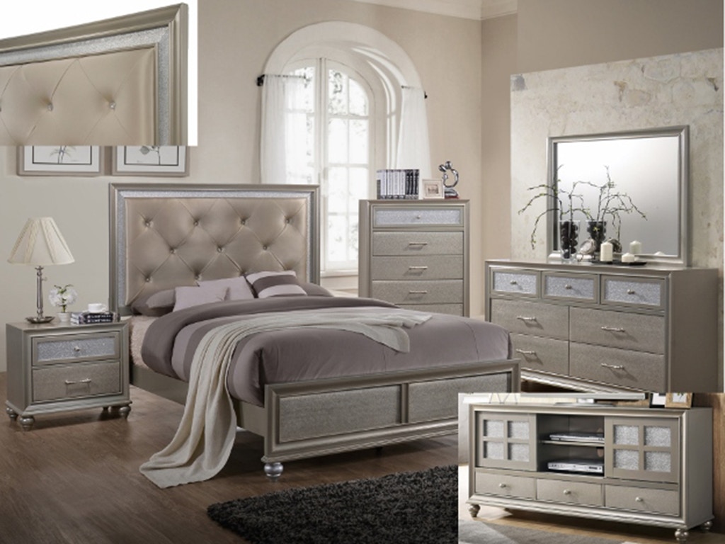 Crown Mark Lila King Bed B4390K