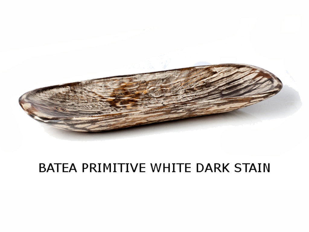 Mexican Country Imports Batea Primitive White Dark Stain BPWD