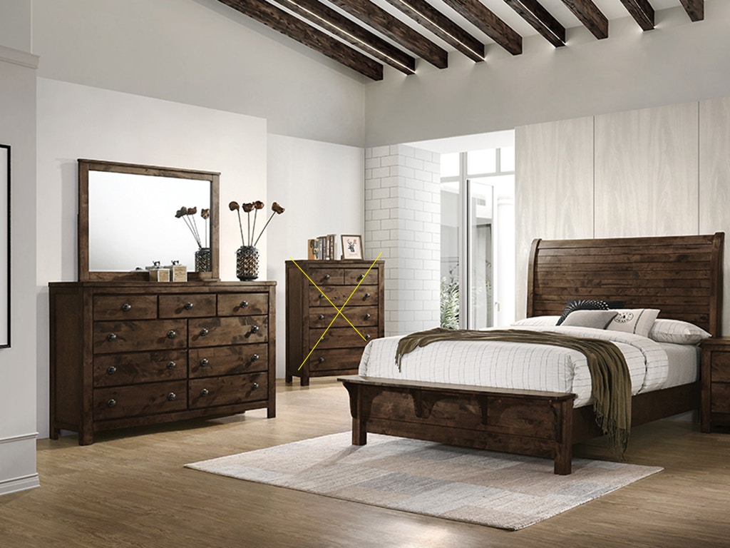 New Classic BLUE RIDGE 3 Piece Set - Queen Bed, Dresser, Mirror B13343PC
