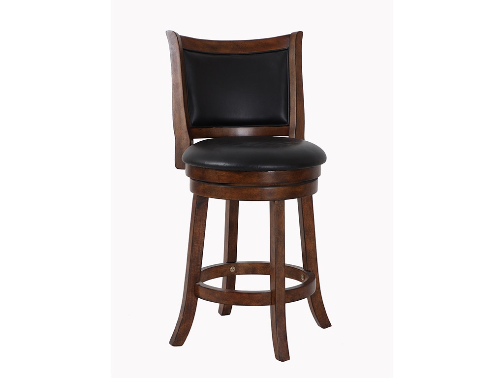 New Classic BRISTOL 24 COUNTER STOOL - Dark BROWN/PU SEAT S1131-CS-PB