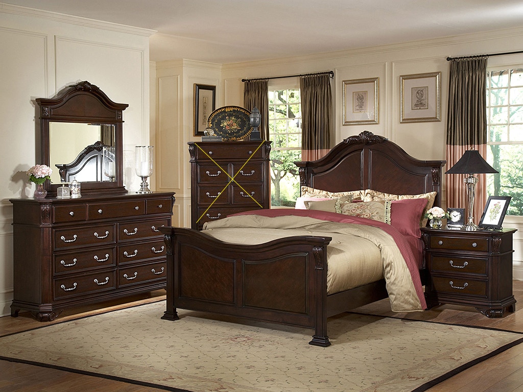 New Classic EMILIE 4 Piece Set - Queen bed, Dresser, Mirror, Nightstand BH18414PC