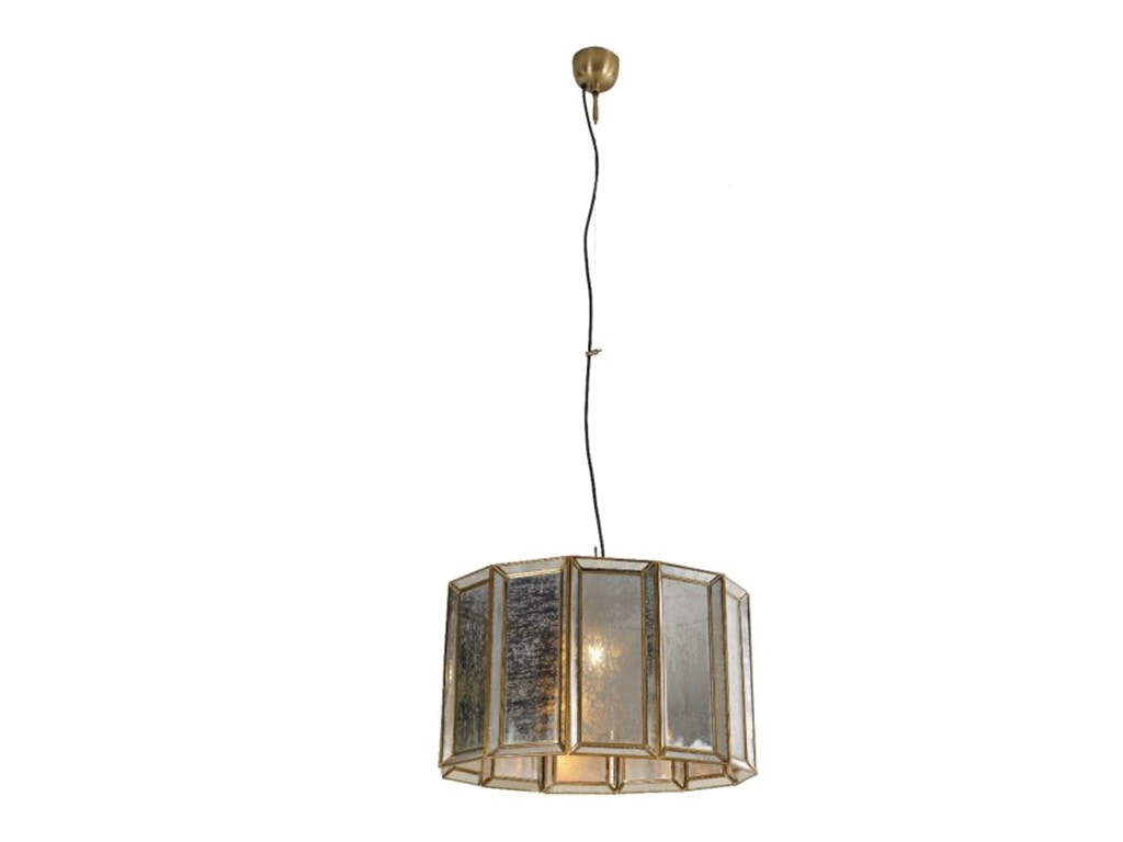 Home Trends & Design Boho Antique Brass Large Round Ceiling Light FBO-CLR1