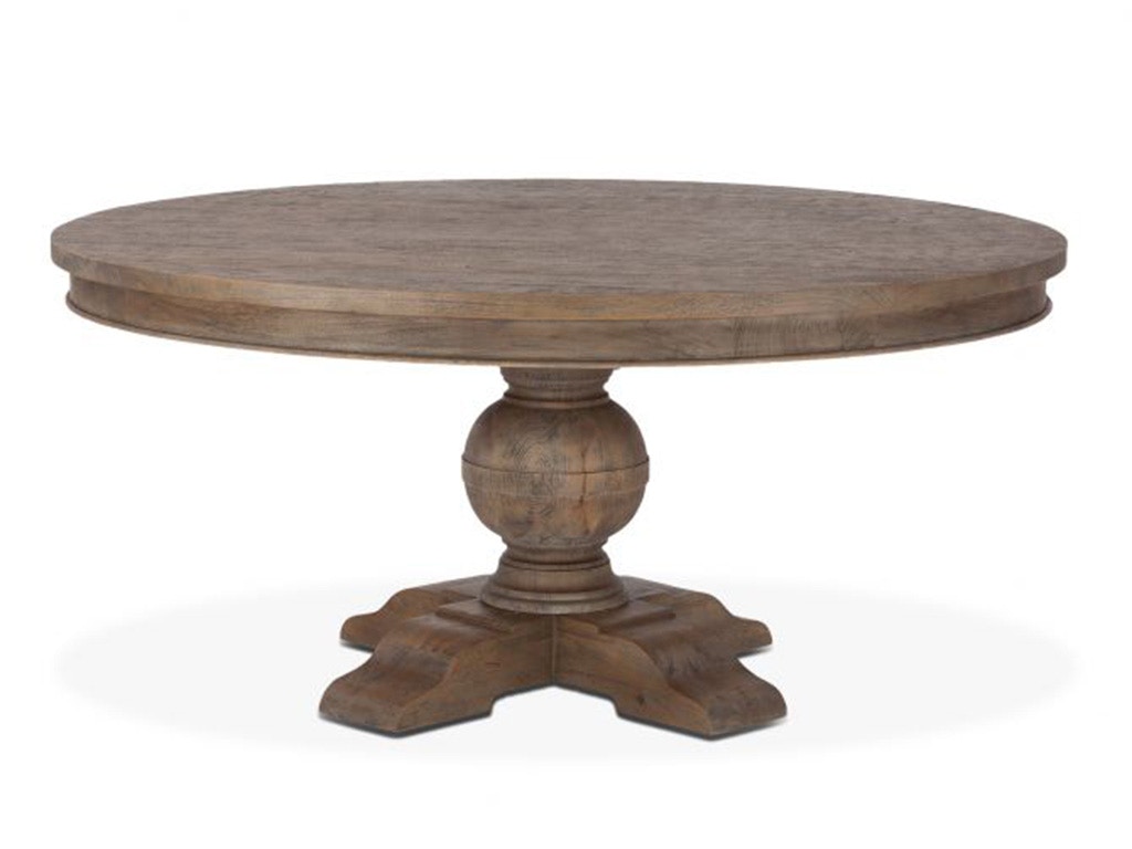 Home Trends & Design Colonial Plantation 72 Round Dining Table Weathered Teak FCP-RD72WT