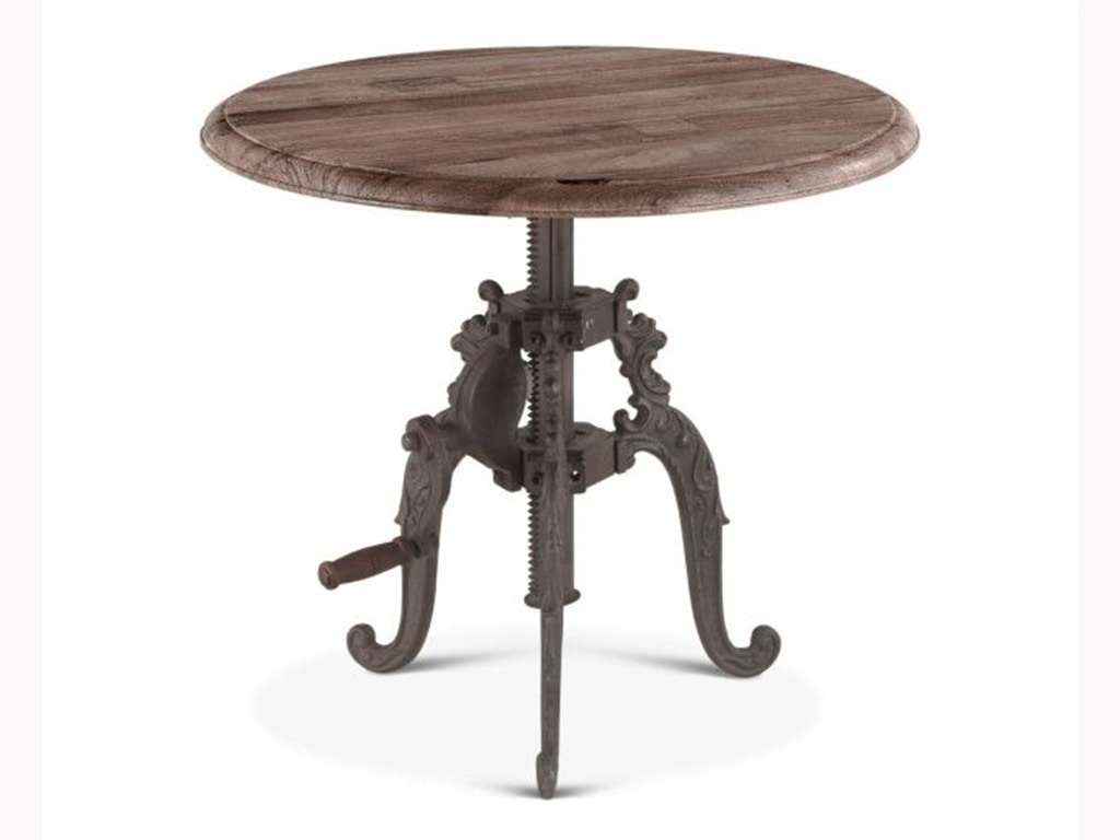 Home Trends & Design French Vintage 24 Adjustable Side Table Weathered Gray FFV-ST24WG