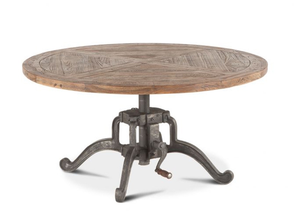 Home Trends & Design Industrial Loft 42 Adjustable Round Coffee Table FIL-CT42RWG