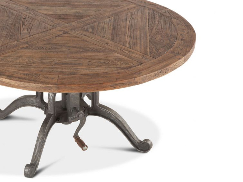 Home Trends & Design Industrial Loft 42 Adjustable Round Coffee Table FIL-CT42RWG