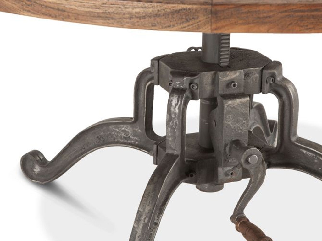 Home Trends & Design Industrial Loft 42 Adjustable Round Coffee Table FIL-CT42RWG