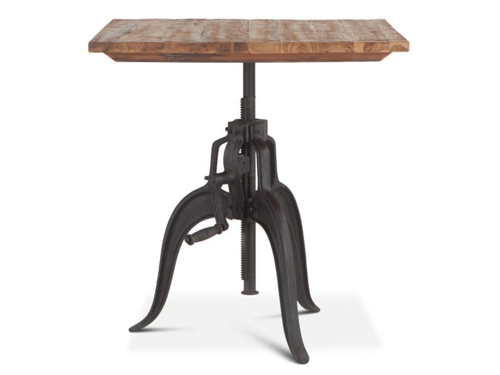 Home Trends & Design Industrial Loft 30 Adjustable Square Dining Table FIL-DT30