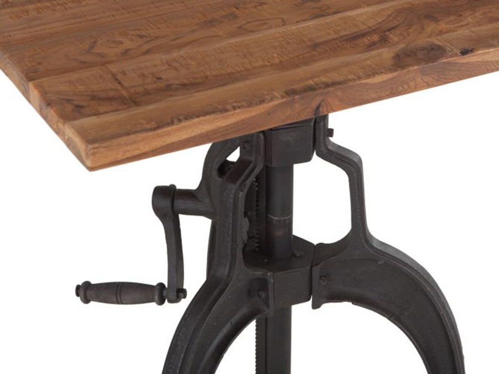 Home Trends & Design Industrial Loft 30 Adjustable Square Dining Table FIL-DT30