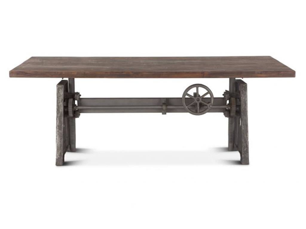 Home Trends & Design Industrial Loft 84 Adjustable Dining Table Weathered Gray FIL-DT84GZ