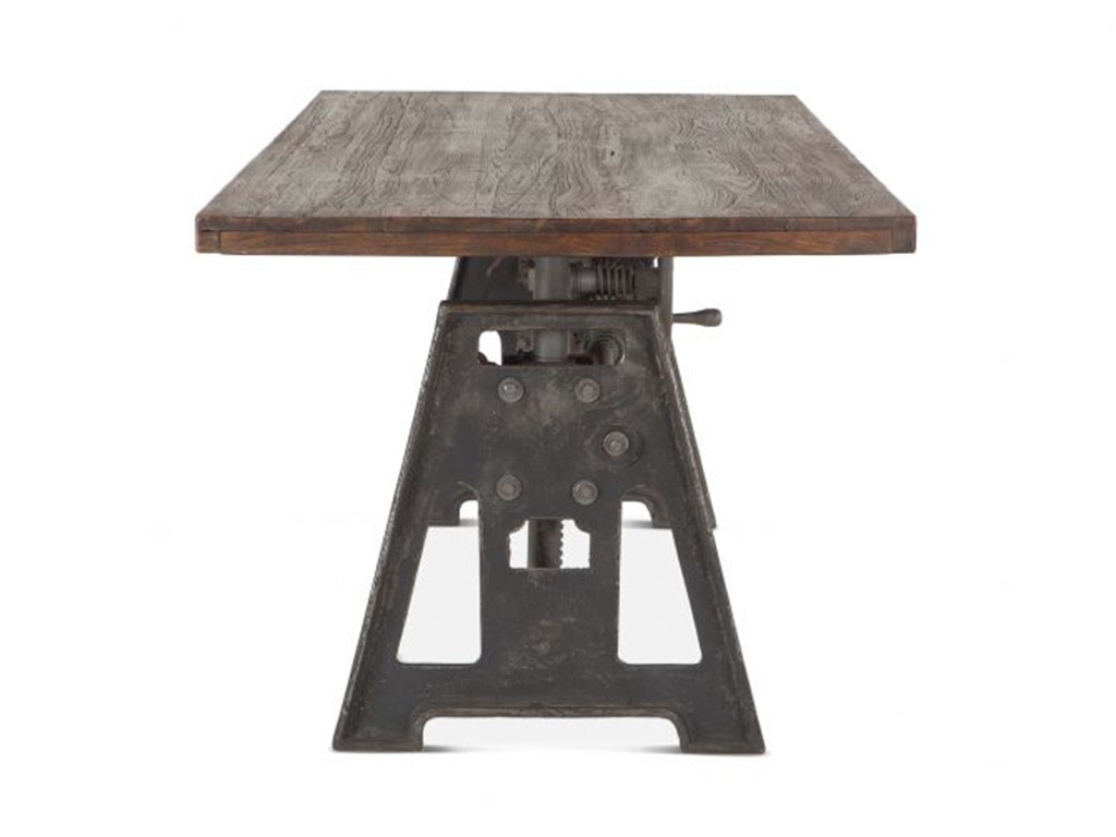 Home Trends & Design Industrial Loft 84 Adjustable Dining Table Weathered Gray FIL-DT84GZ