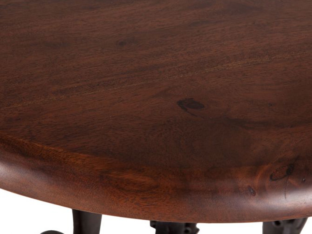 Home Trends & Design Industrial Loft 24 Adjustable Round Table in Walnut FIL-ST24WN