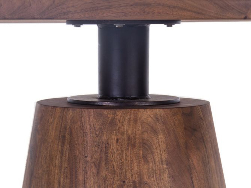 Home Trends & Design Industrial Modern 54 Round Dining Table Tawny Brown FIM-RD54TB