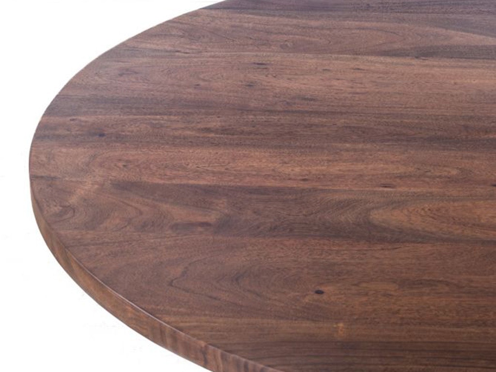 Home Trends & Design Industrial Modern 54 Round Dining Table Tawny Brown FIM-RD54TB