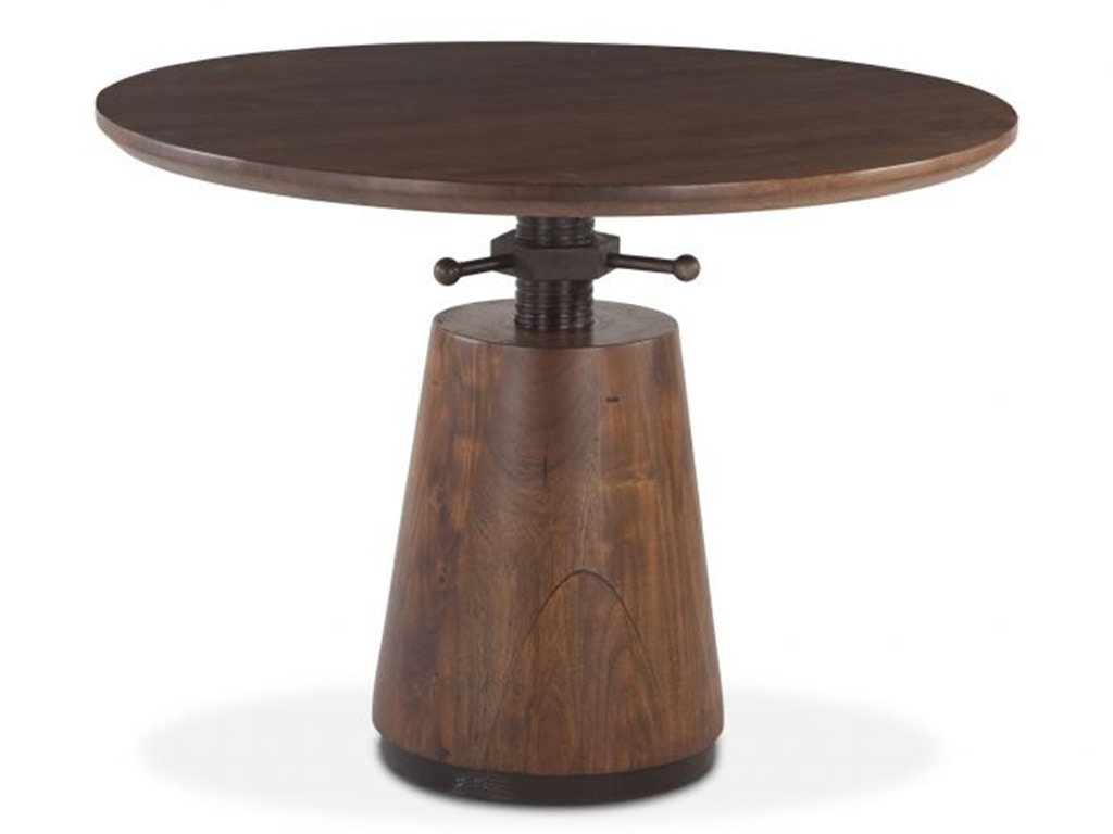 Home Trends & Design Industrial Modern 40 Adjustable Round Table Walnut FIM-RDA40WN