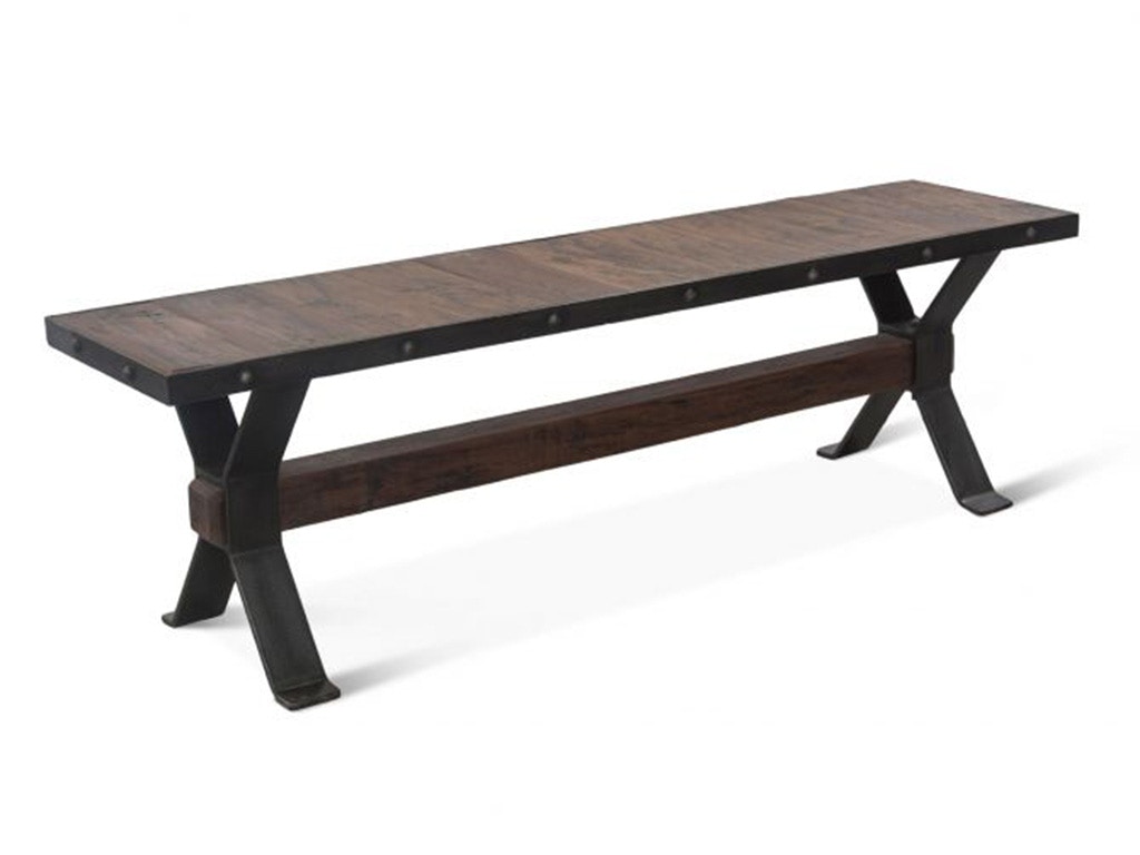 Home Trends & Design Industrial Teak 60 Reclaimed Wood Bench FIT-BN60