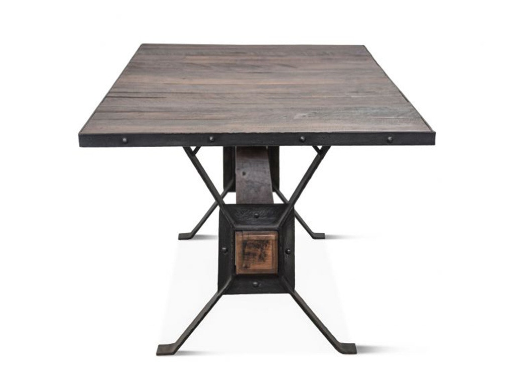 Home Trends & Design Industrial Teak 78 Reclaimed Wood Dining Table FIT-DT78