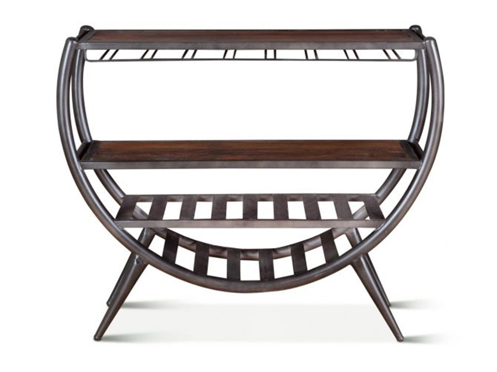 Home Trends & Design Industrial Teak Reclaimed Wood Half Round Bar FIT-HRBR48