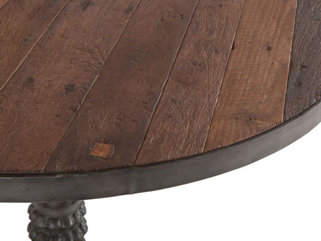 Home Trends \u0026 Design Casual Dining Industrial Teak 42 Reclaimed Wood Round  Dining Table FIT-RD42, image size:1024x768