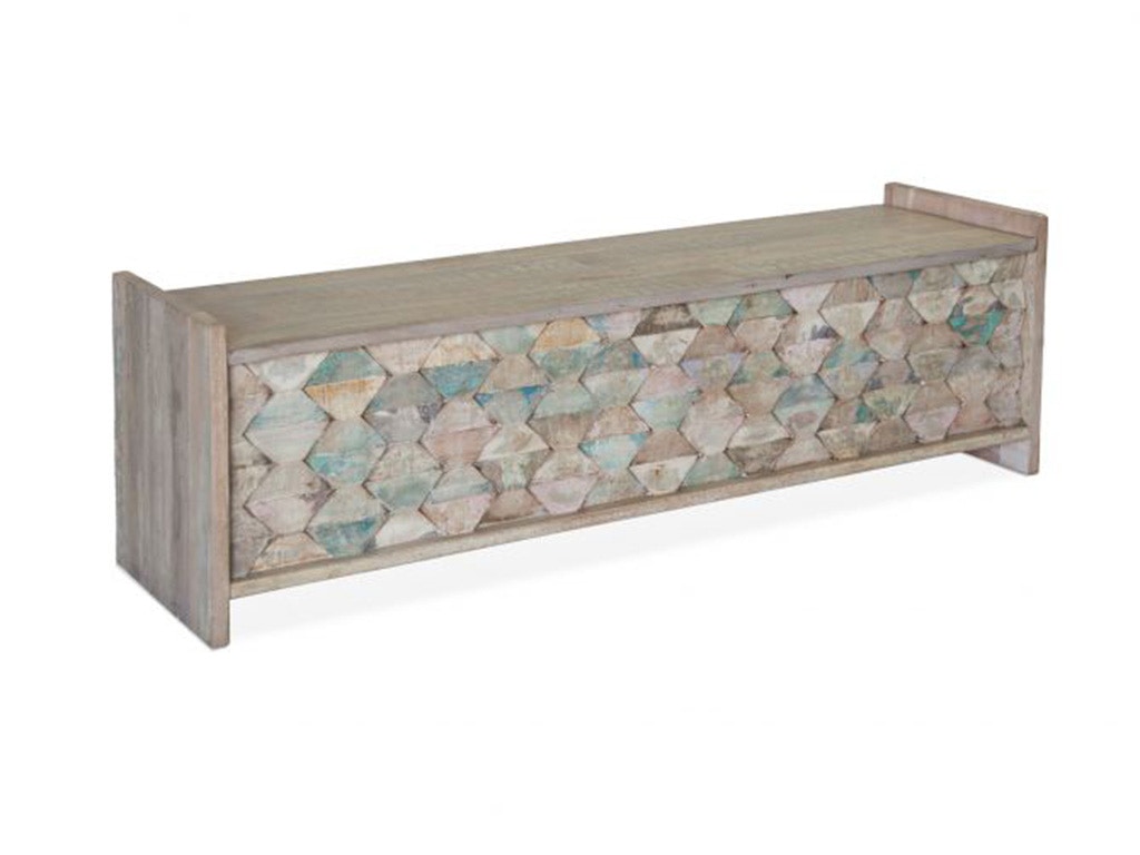 Home Trends & Design Ibiza 60 Reclaimed Wood Storage Bench FIZ-BN60