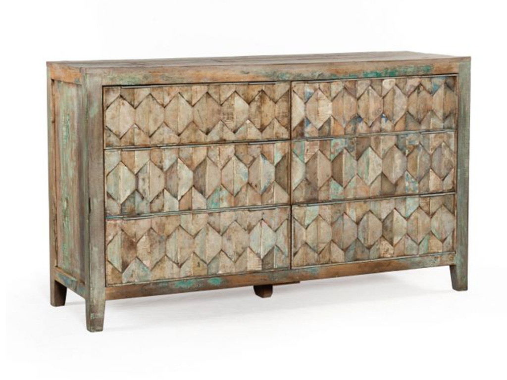 Home Trends & Design Ibiza 57 Reclaimed Wood Dresser FIZ-DR57