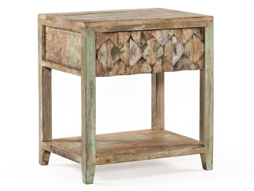 Home Trends & Design Ibiza 24 Reclaimed Wood Night Stand FIZ-NC24