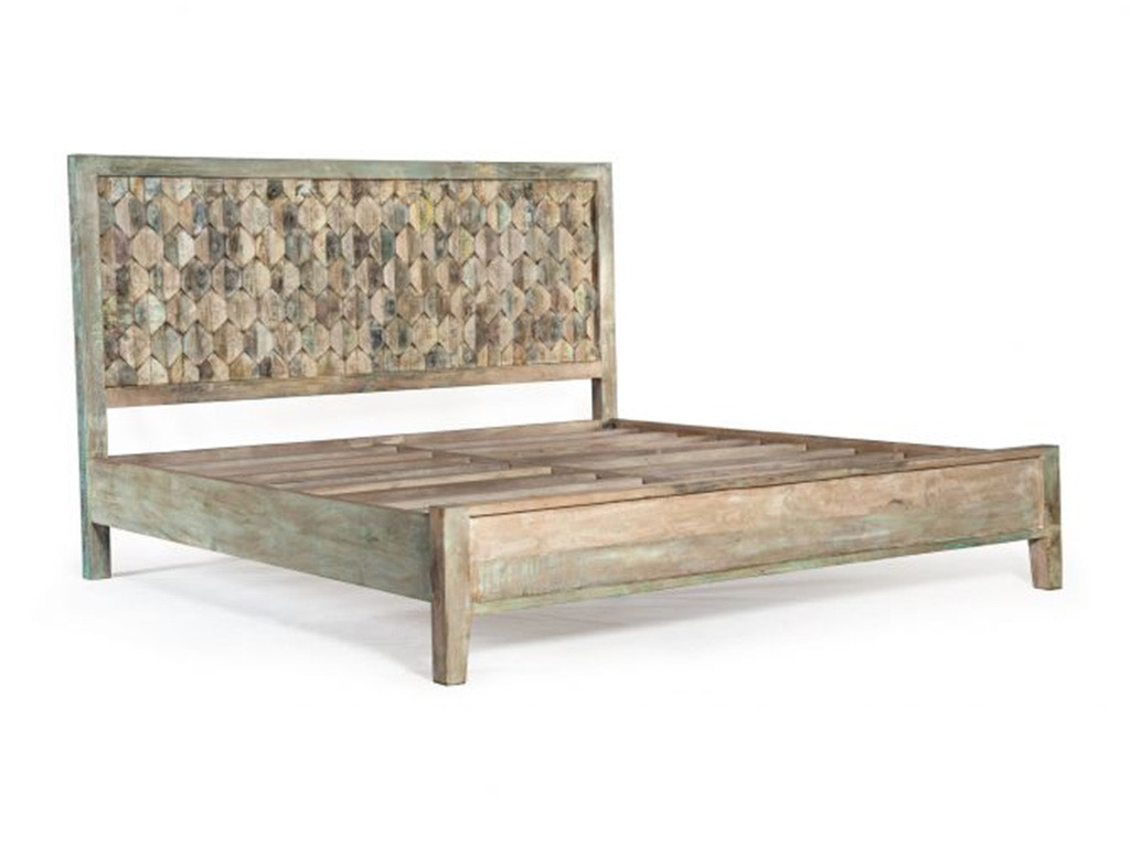 Home Trends & Design Ibiza Reclaimed Wood King Bed FIZ-PBK