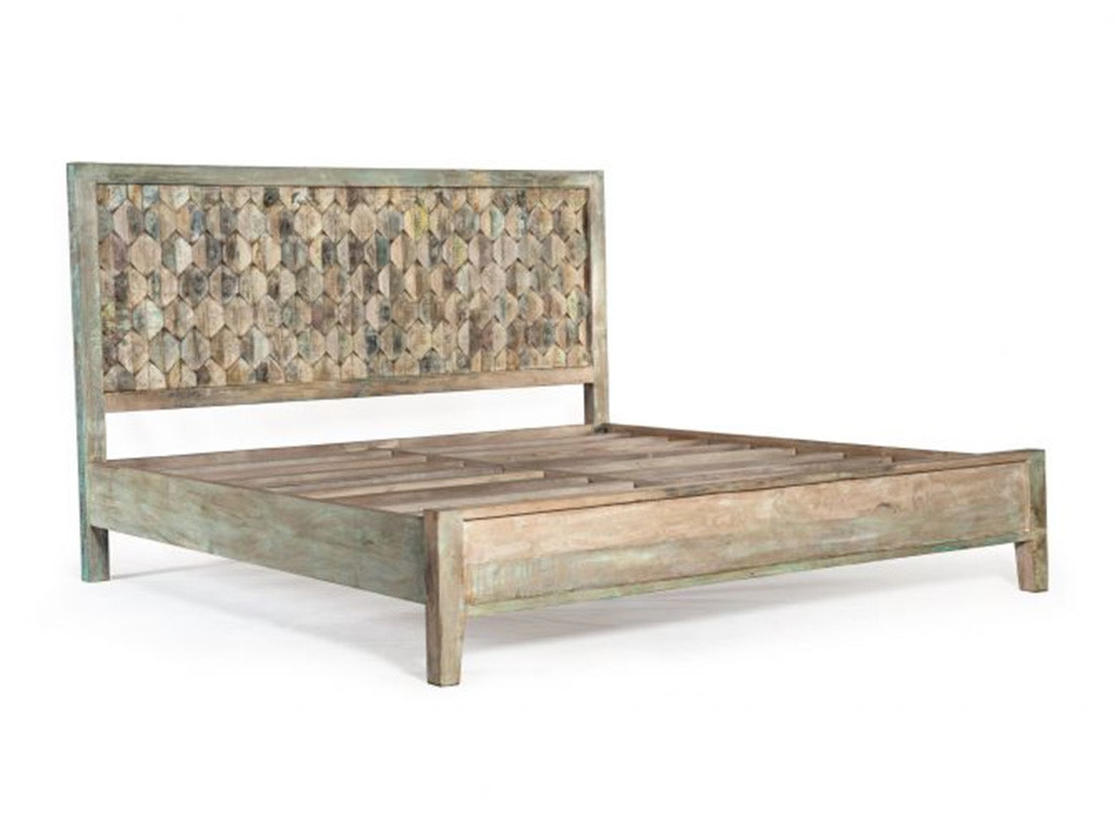 Home Trends & Design Ibiza Reclaimed Wood Queen Bed FIZ-PBQ