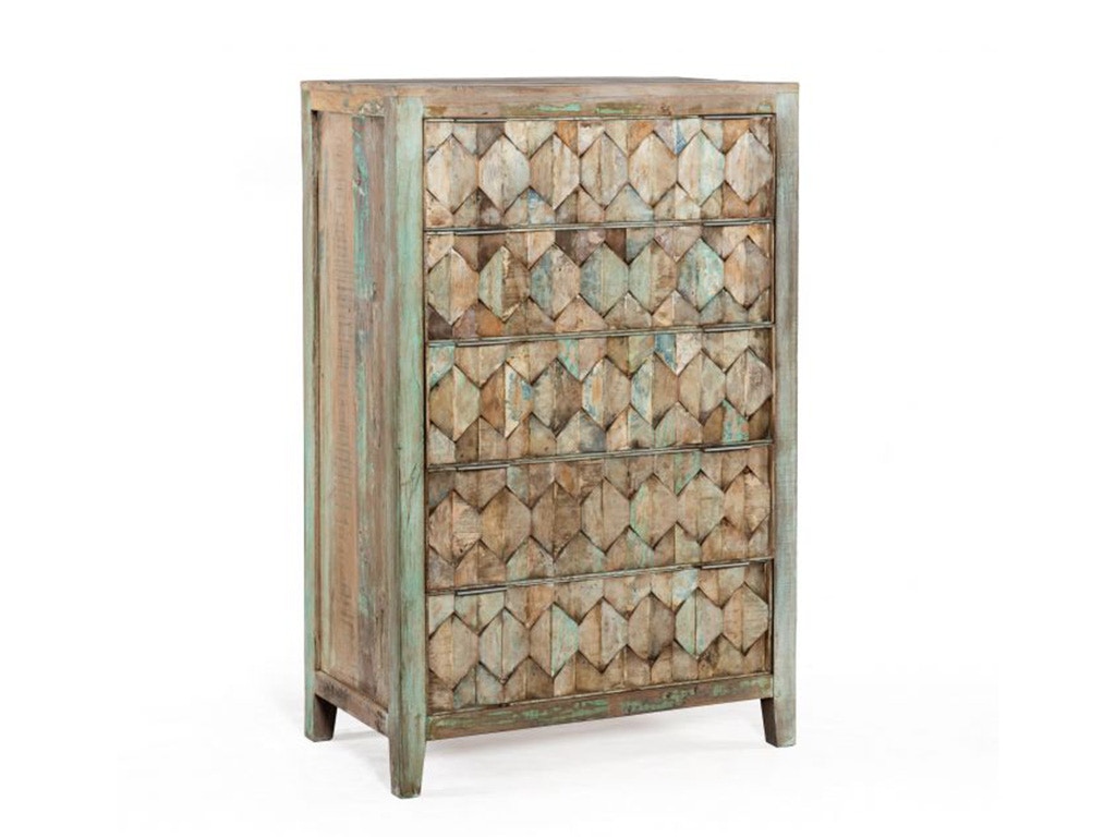 Home Trends & Design Ibiza 32 Wide Reclaimed Wood Tall Chest FIZ-TC32