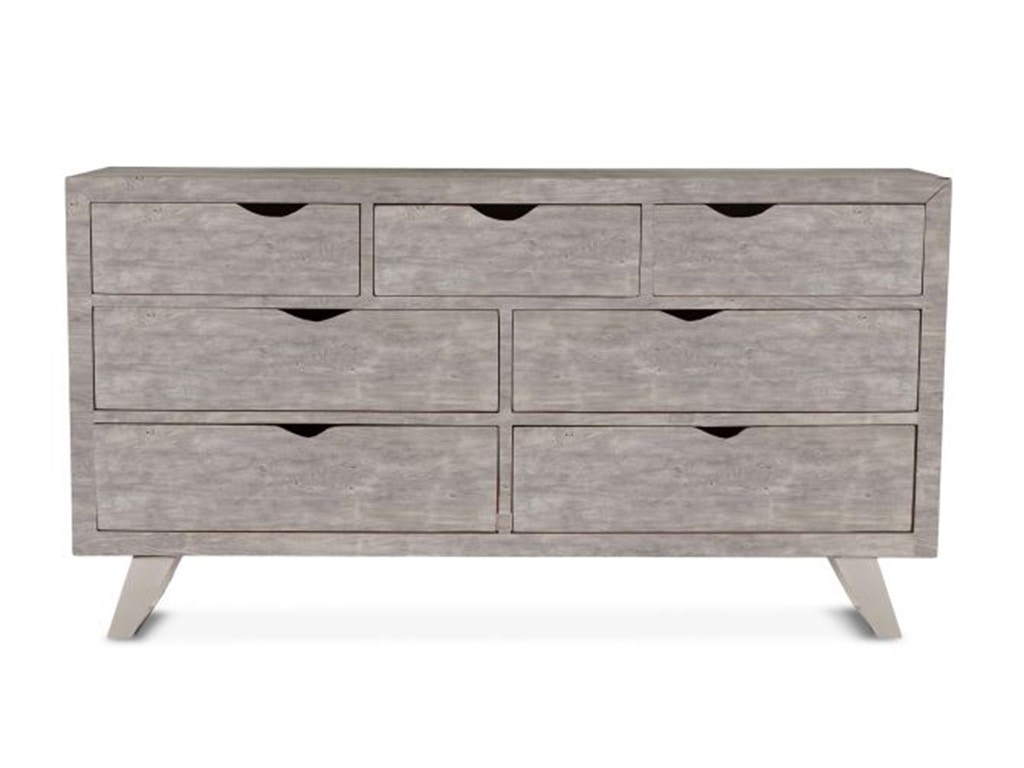 Home Trends & Design London Loft Dresser 71 Weathered Gray FLL-DR71WG