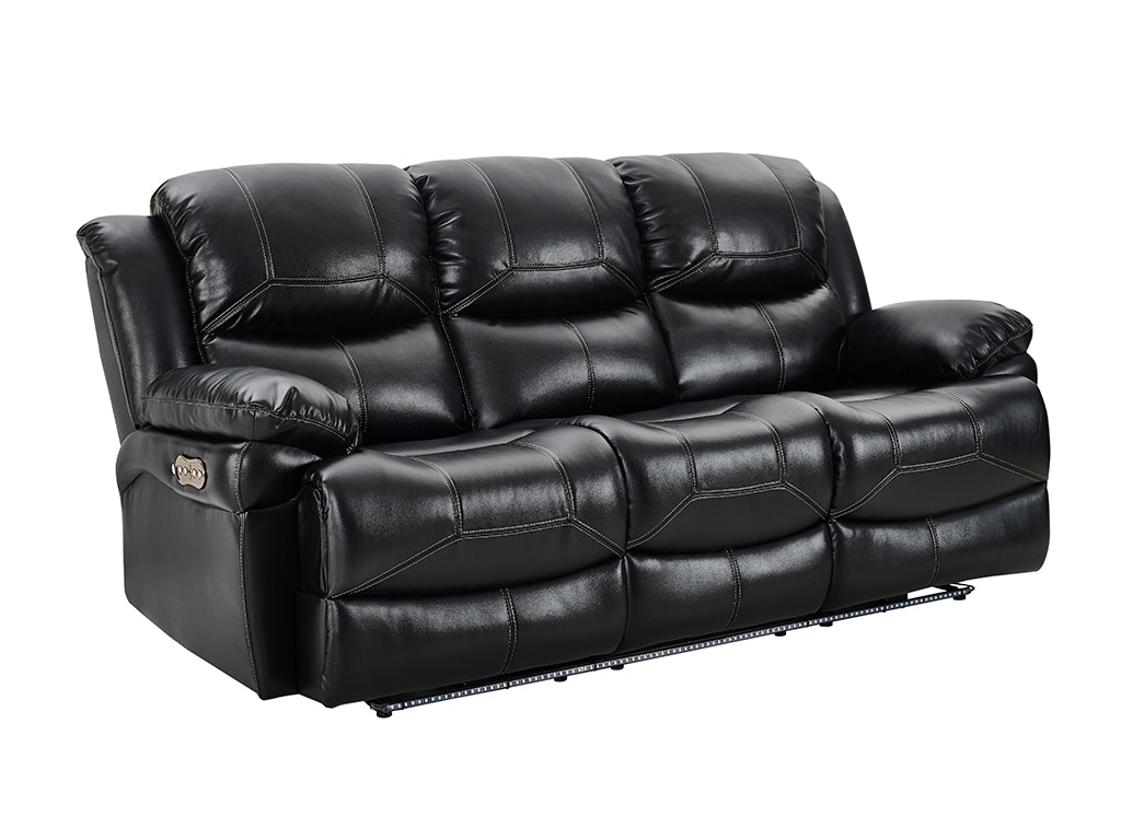 New Classic FLYNN SOFA with Base Lighting - BLACK UC2177-30-COLOR