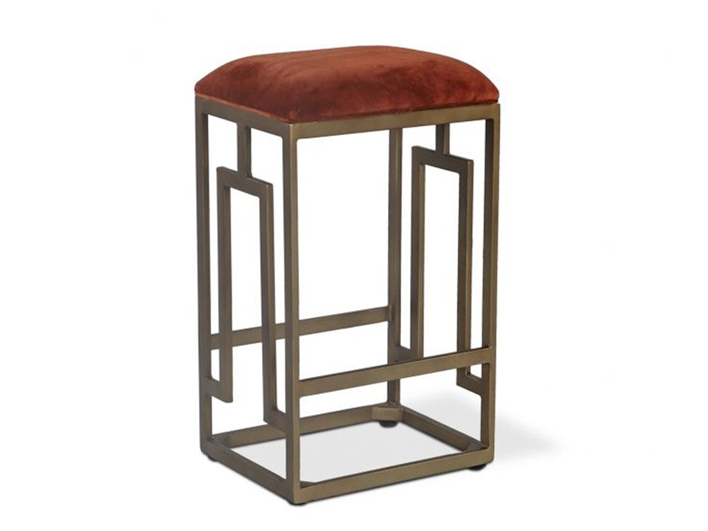 Home Trends & Design Michaelangelo Velvet and Iron Stool FMI-SL15