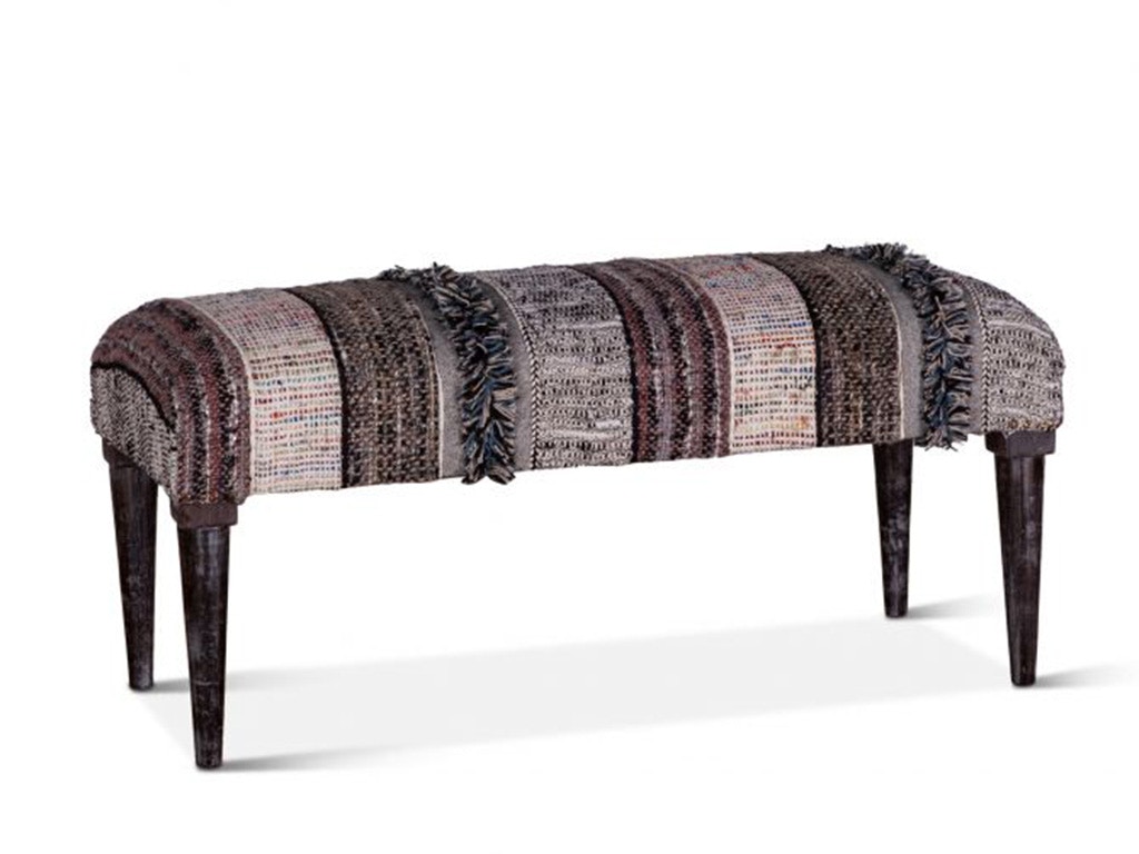 Home Trends & Design Marrakech Bench 42 Fluffy Black FMK-BN42-FB