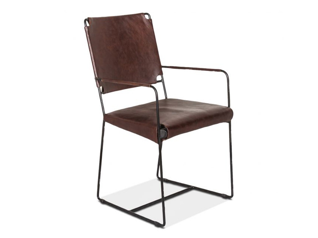 Home Trends & Design New York Arm Chair Chocolate Leather FNY-AC18-CH-GG