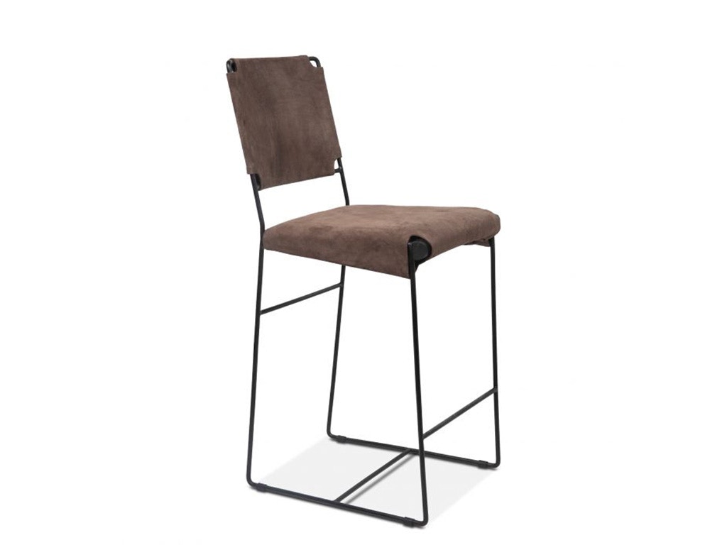 Home Trends & Design New York Counter Chair Asphalt Suede FNY-CC18-AS-GG