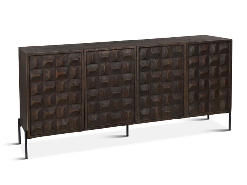 Home Trends & Design New York 74 Sideboard Black Weathered Teak FNY-SB74WT