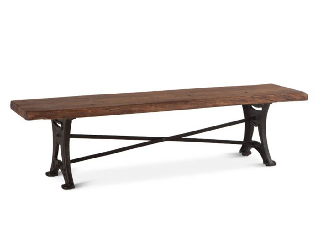 Home Trends & Design Organic Forge Bench 90 Raw Walnut FOF-BN90RWAZ
