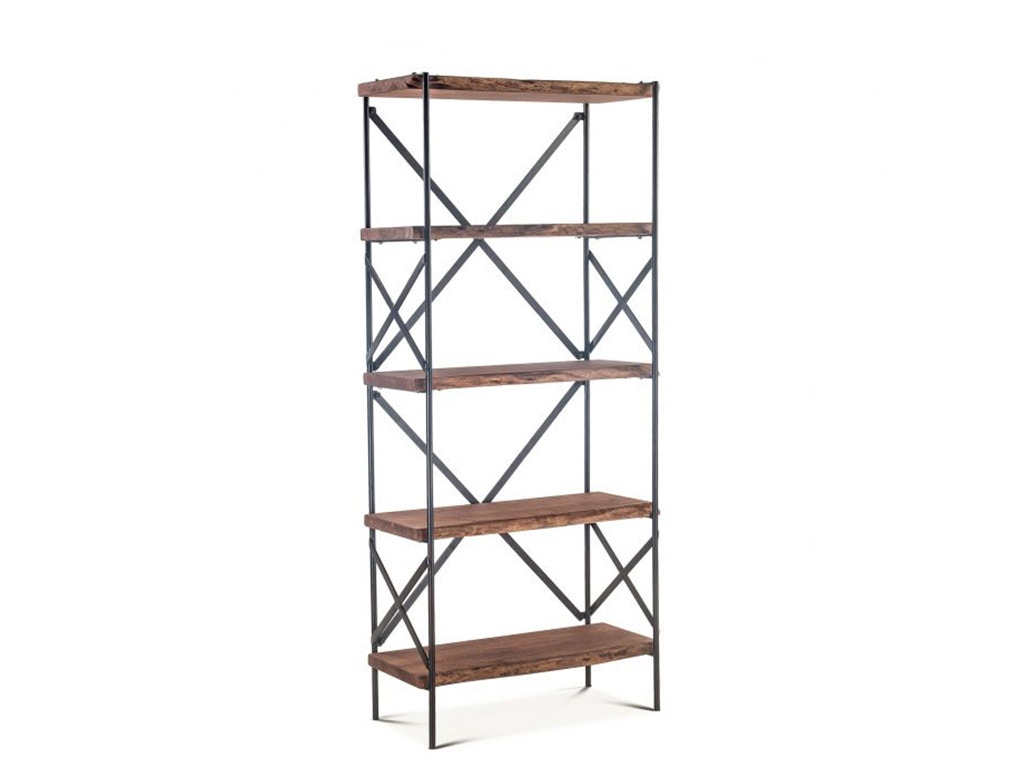 Home Trends & Design Organic Forge Tall Bookshelf 34 Raw Walnut FOF-BS34RWAZ