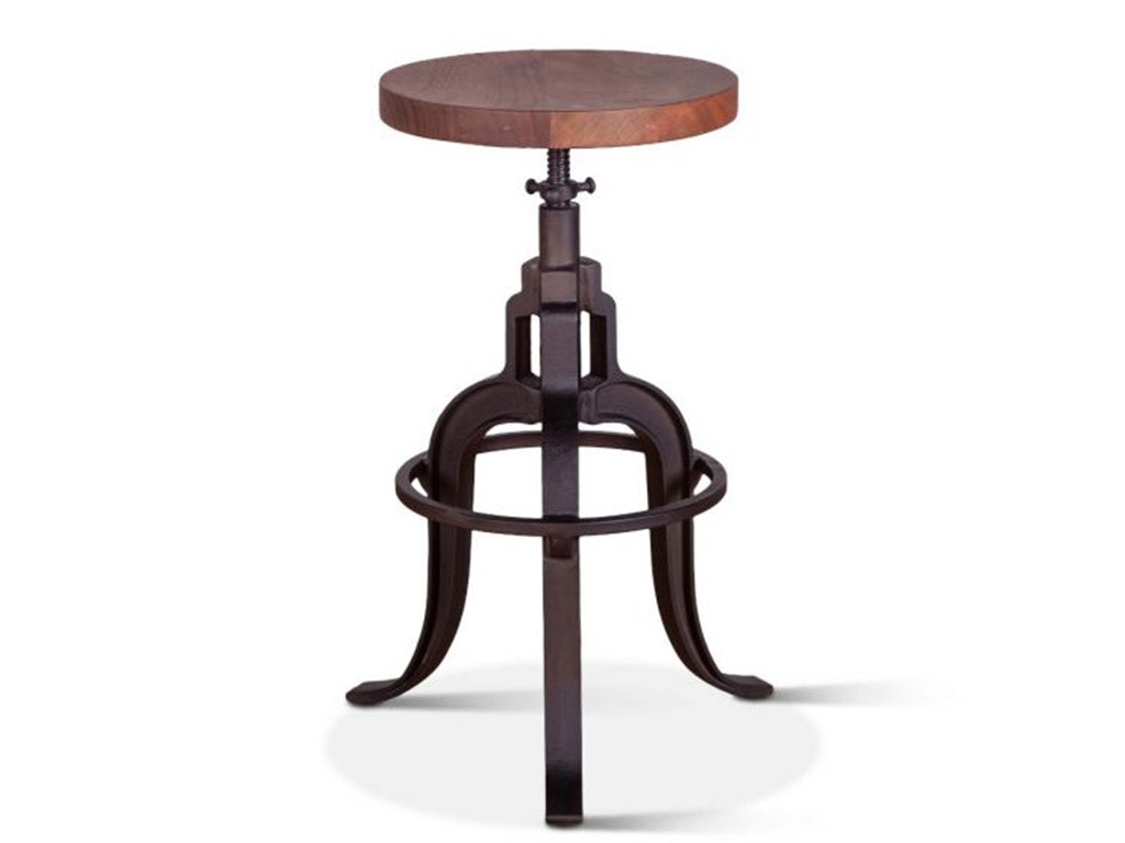 Home Trends & Design Organic Forge Raw Walnut Adjusting Stool FOF-STL14RWAZ