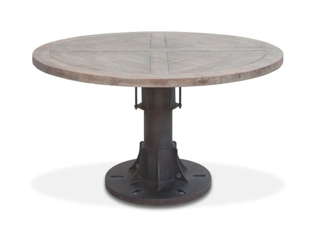 Home Trends & Design Old Mill 54 Reclaimed Wood Round Dining Table FOM-RD54