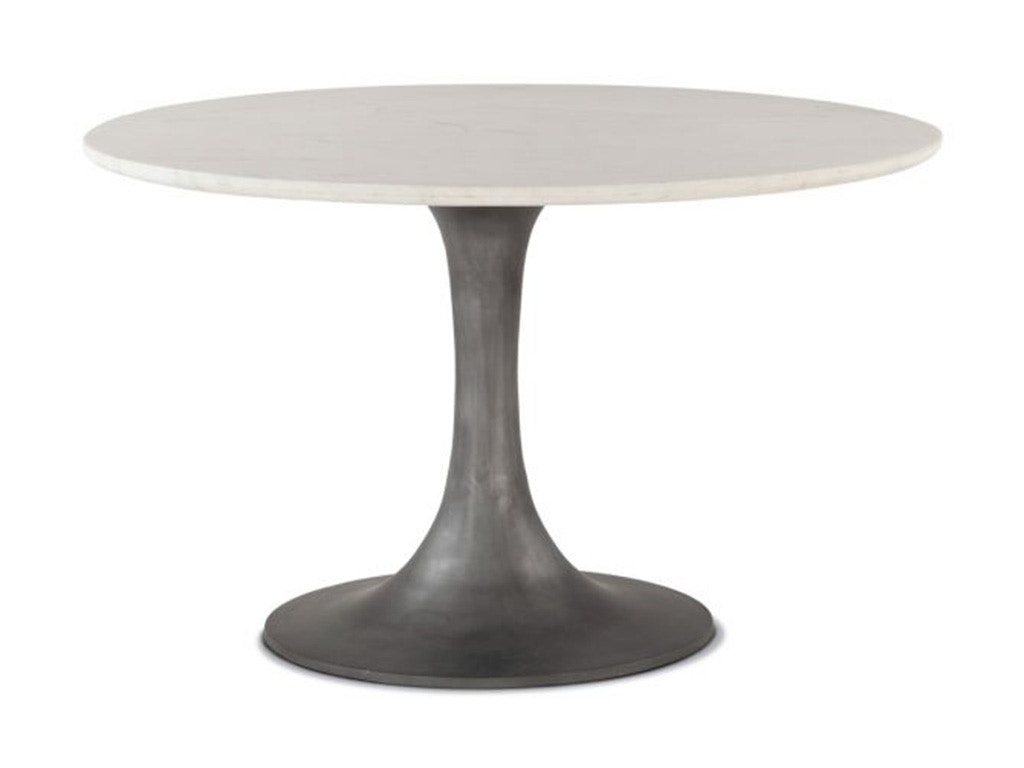 Home Trends & Design Palm Springs 48 Round Dining Table White Marble FPA-RD48WMZN