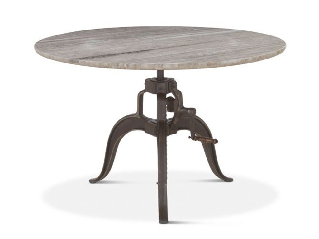Home Trends & Design Pittsburg 48 Adjustable Round Table Brown Lajaria Marble FPT-ARD48