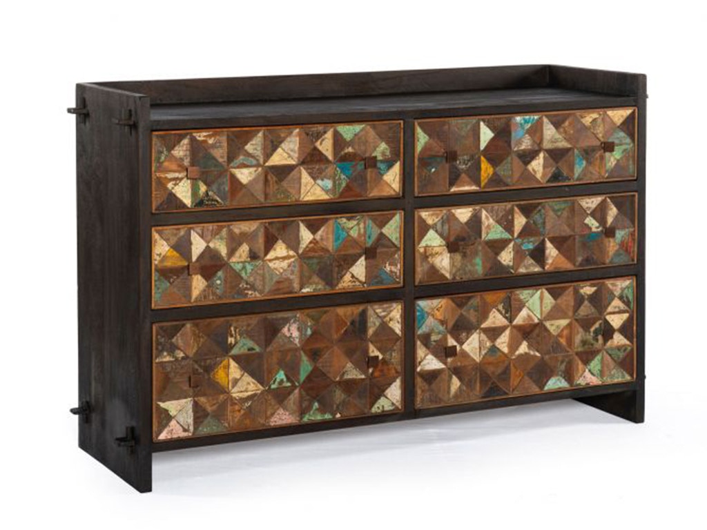 Home Trends & Design Rio 35 Carved Teak Wood Dresser FRO-DR53MC