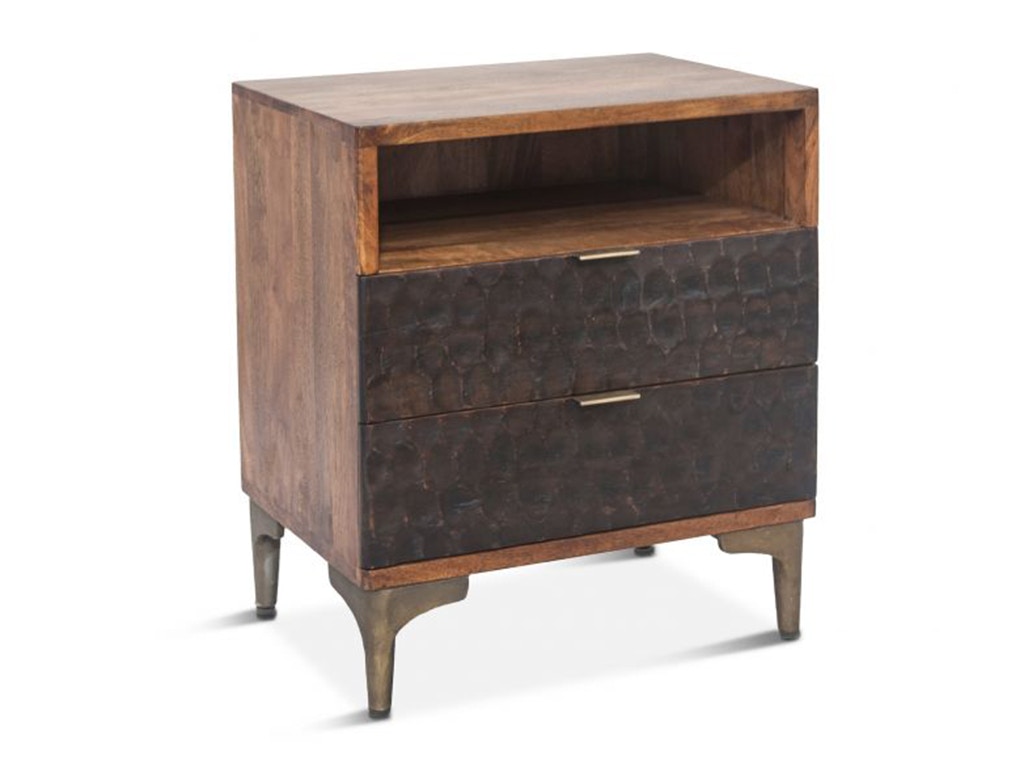Home Trends & Design Santa Cruz Night Stand 24 Two-Toned FSC-NC24TT