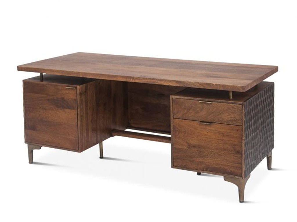 Home Trends & Design Santa Cruz Office Desk 66 Two-Toned FSC-OD66TT